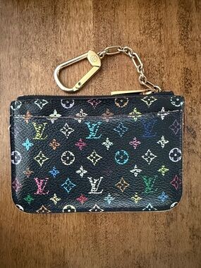Louis Vuitton Black Multicolor Monogram Zipper Pouch